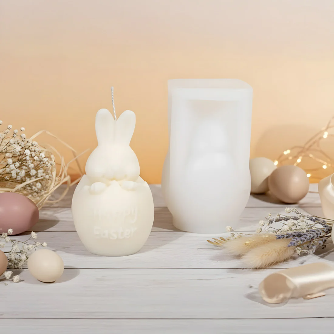 Moule bougie Lapin de pâques - Silicone