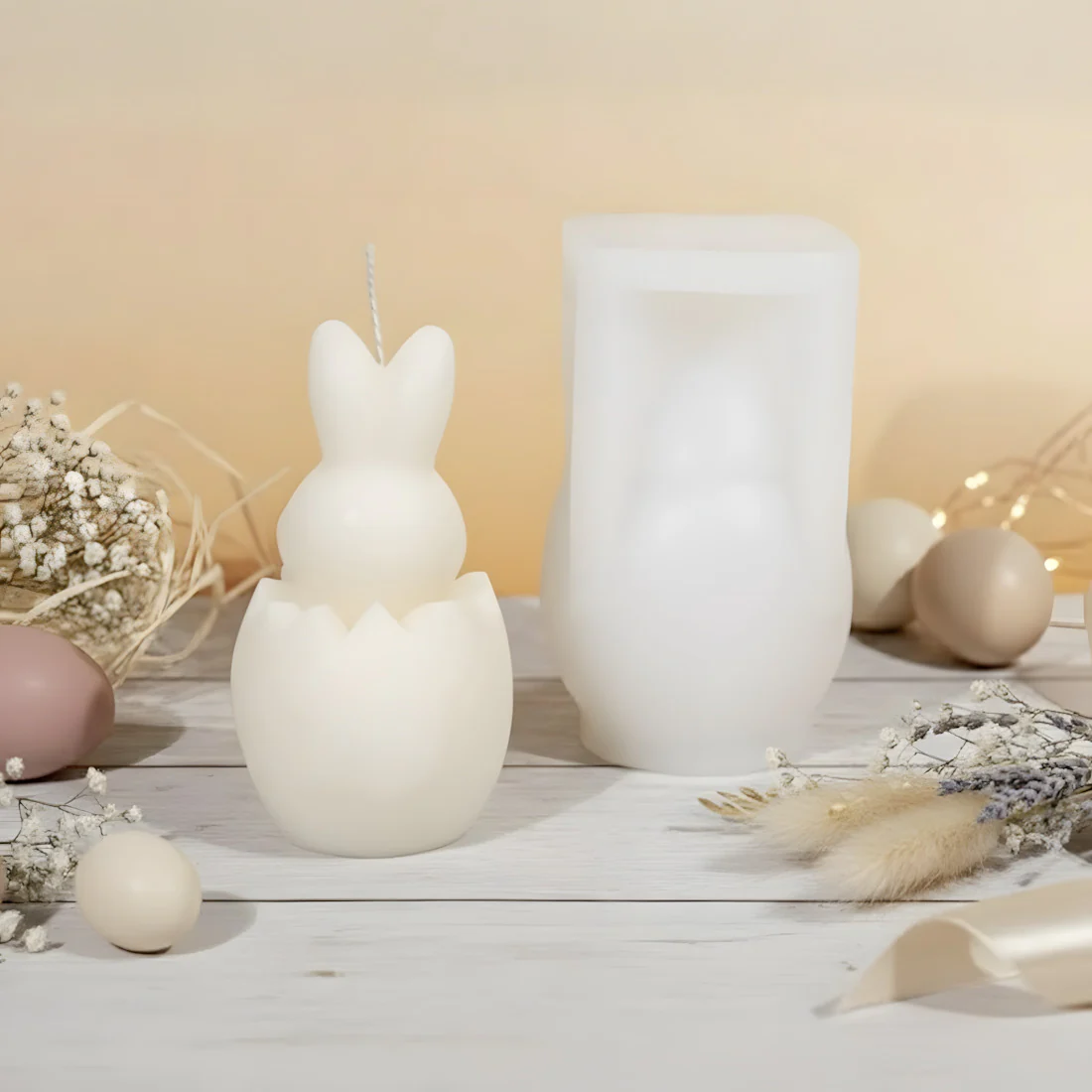 Moule bougie Lapin de pâques - Silicone - Image 2