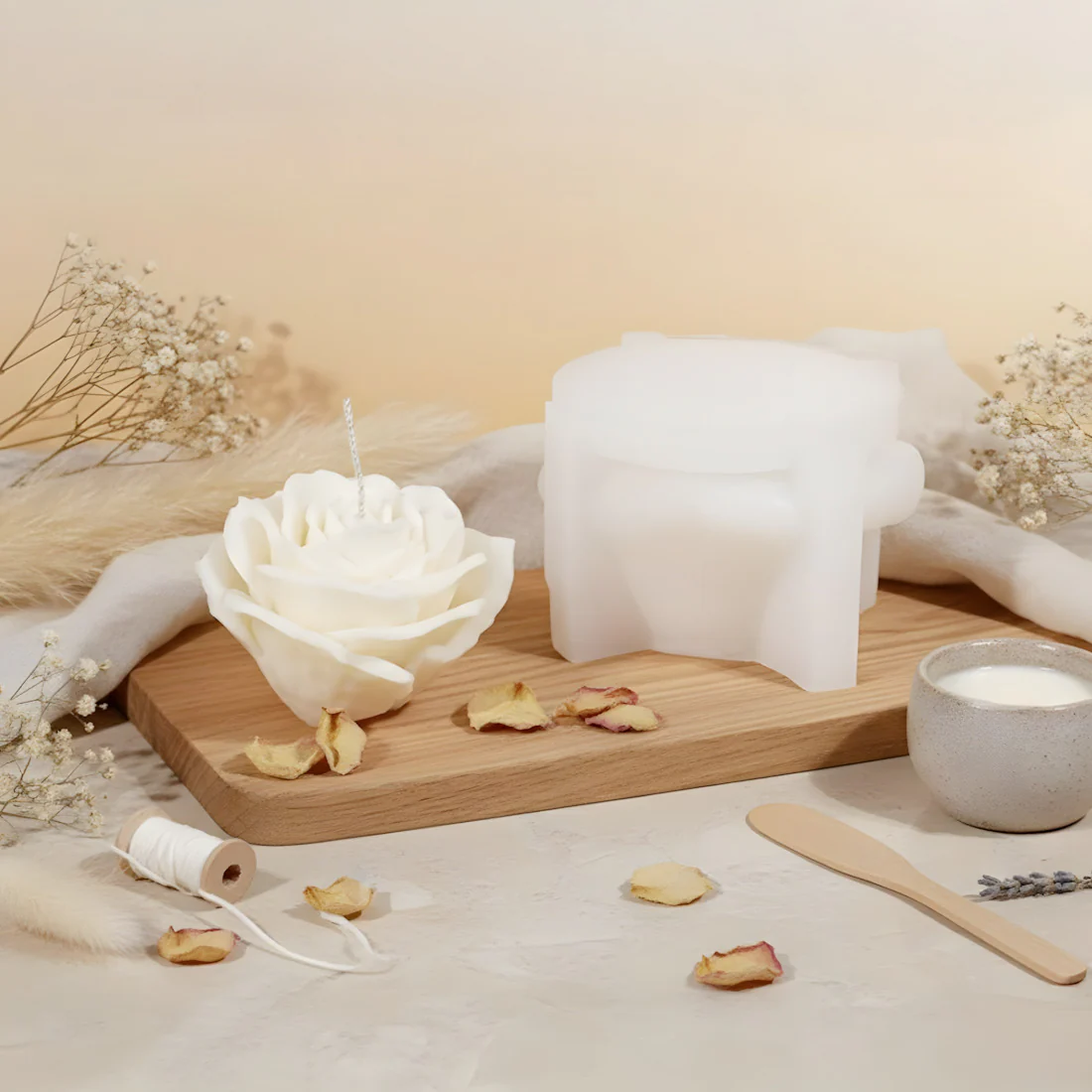 Moule bougie Rose - Silicone