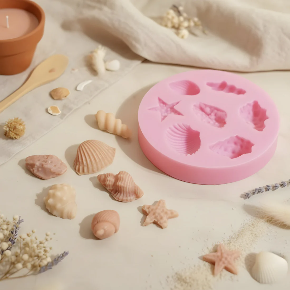 Moule décoration Coquillages - Silicone