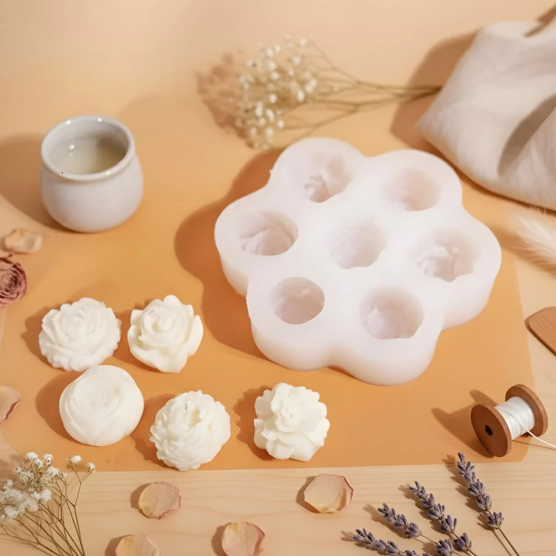 Moule fondants Roses et pivoines - Silicone