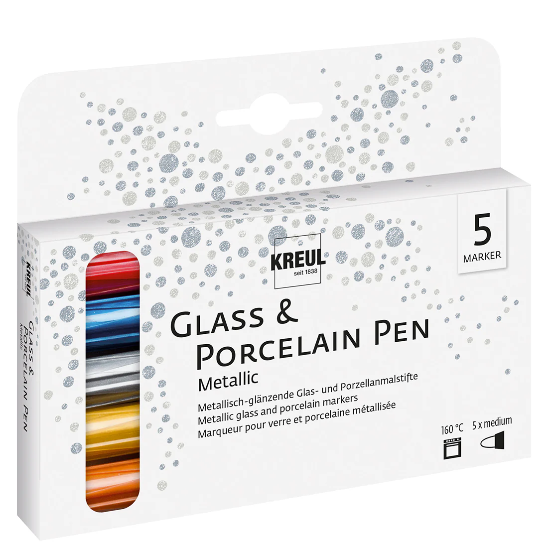 Stylos décoratifs pour contenants à Bougie - Métallique - Lot de 5